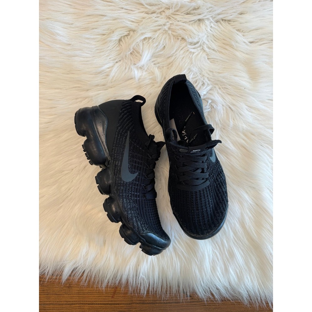 Nike Air VaporMax Flyknit 3 Men's Running Shoes Black size 8